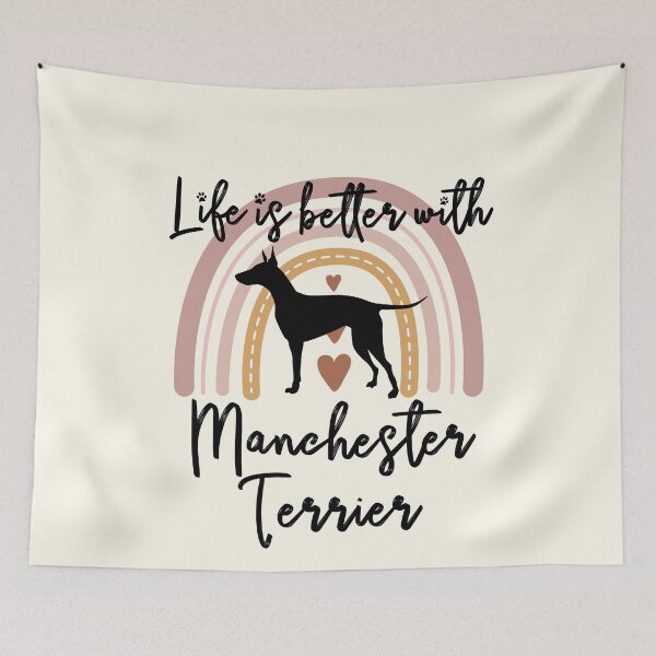 Item preview, Manchester Terrier Dog Rainbow Aesthetic Boho designed and sold by rafaeltto.