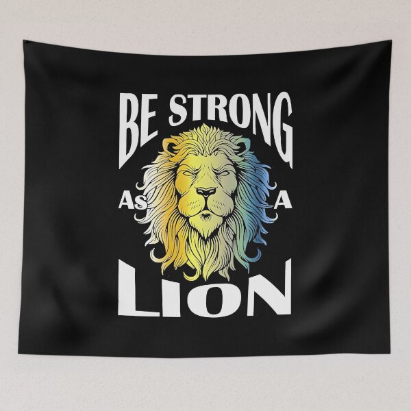 Item preview, "  Be Strong As A Lion Metal Color" designed and sold by EwaHennig.