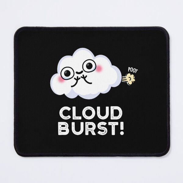 Item preview, Cloud Burst Fart Funny Cloud Puns (Dark BG) designed and sold by punnybone.