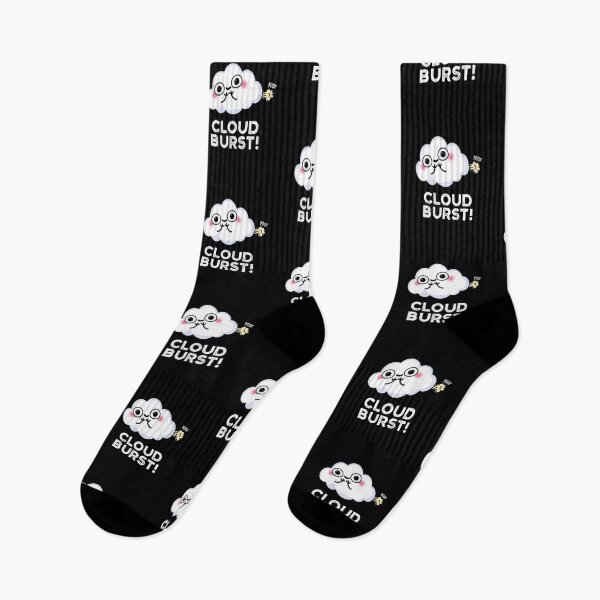 Item preview, Cloud Burst Fart Funny Cloud Puns (Dark BG) designed and sold by punnybone.