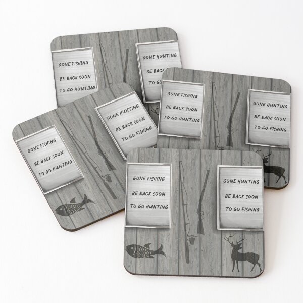 Item preview, Rustic Hunting fishing design - gone fishing gone hunting designed and sold by Inktown.