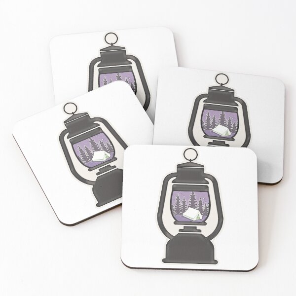 Item preview, Camping- tent and lantern with purple accent designed and sold by SapphireCompass.