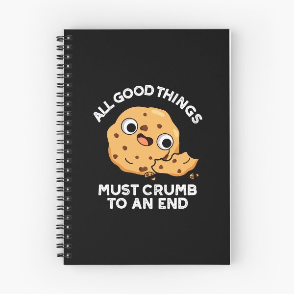 Item preview, All Good Things Crumb To An End Funny Cookie Puns (Dark BG) designed and sold by punnybone.