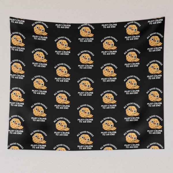 Item preview, All Good Things Crumb To An End Funny Cookie Puns (Dark BG) designed and sold by punnybone.