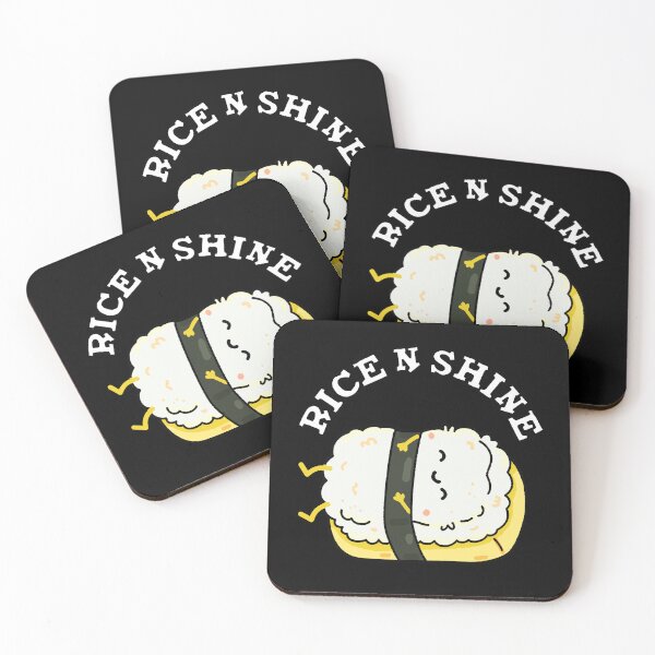 Artikelvorschau, Rise And Shine Funny Sushi Pun (Dark BG) entworfen und verkauft von punnybone.