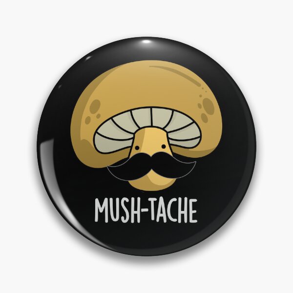 Item preview, Mush-tache Funny Moustache Mushroom Puns (Dark BG) designed and sold by punnybone.