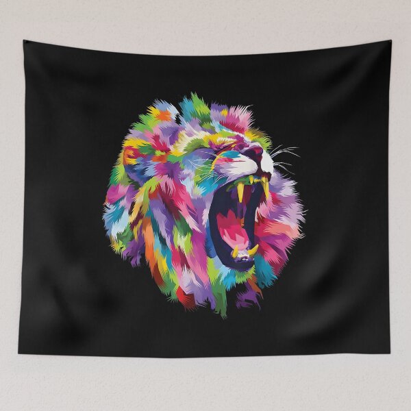 Item preview, Lion Shirt Colorful Roaring Lion's head Artistic designed and sold by EwaHennig.