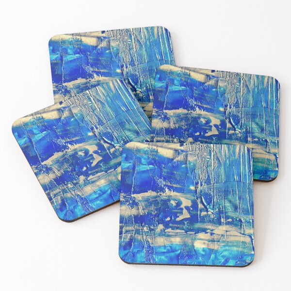Item preview, BLUE ABSTRACT METAL PRINT designed and sold by Swooncake Press.