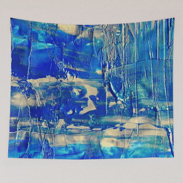 Item preview, BLUE ABSTRACT METAL PRINT designed and sold by Swooncake Press.