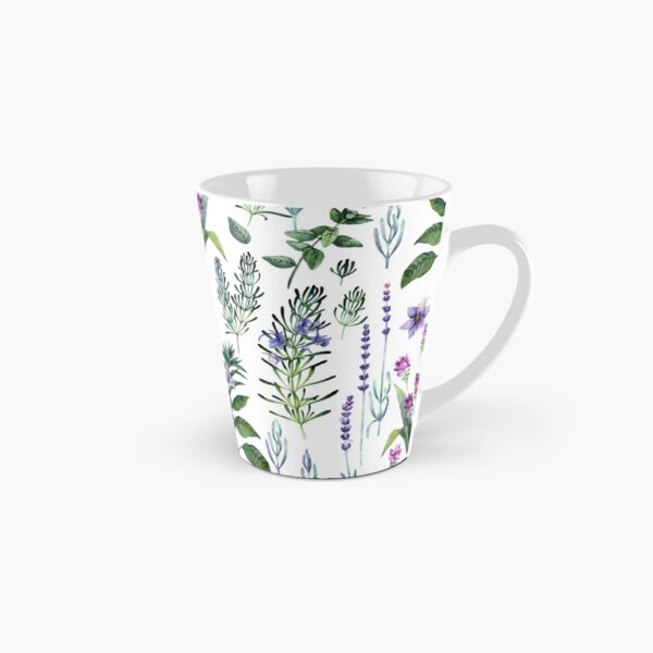 Watercolor botanical collection of herbs and spices Tall Mug