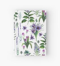 Watercolor botanical collection of herbs and spices Hardcover Journal