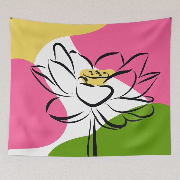 Item preview, colorful minimalist lotus flower designed and sold by yessebel.