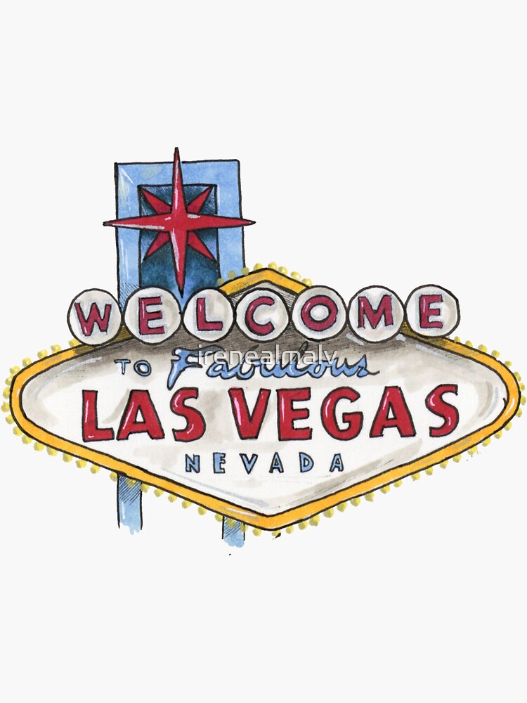 "Las Vegas" Sticker by irenealmalv Redbubble