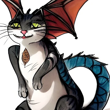 Artwork thumbnail, Dragon Cat by TiltedCode
