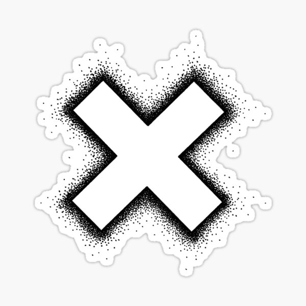 Item preview, Straight Edge Simple X - Black designed and sold by RavenInTheFog.