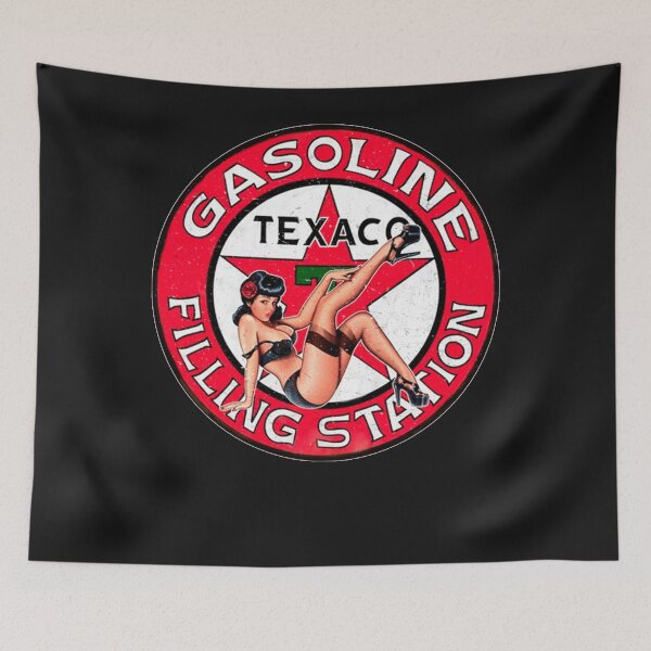 Item preview, Texaco gasoline pin up vintage  designed and sold by SaraWhitmore8.
