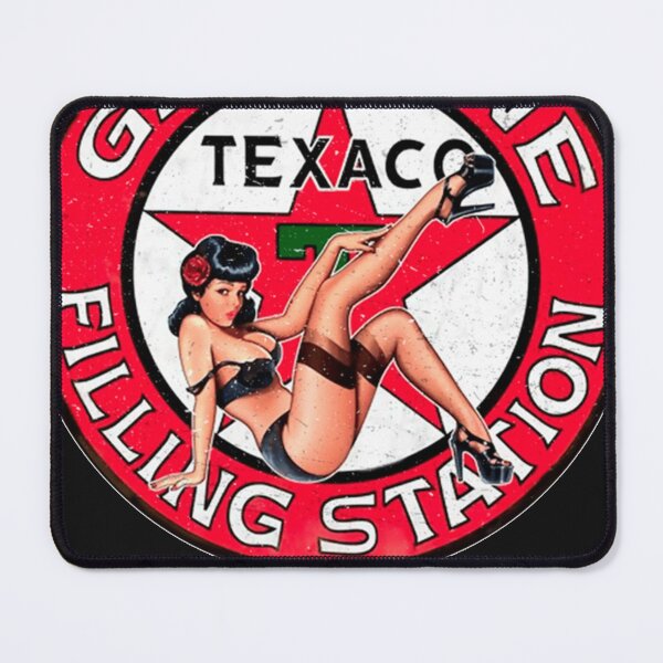 Item preview, Texaco gasoline pin up vintage  designed and sold by SaraWhitmore8.