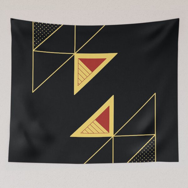 Item preview, Gold and Red Triangles designed and sold by The Bubble 1307.