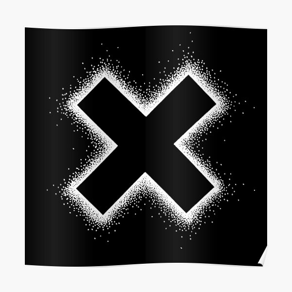 "Straight Edge Simple X White" Poster for Sale by RavenInTheFog Redbubble
