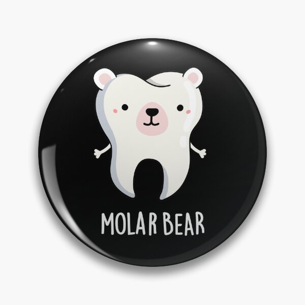 Item preview, Molar Bear Funny Tooth Puns (Dark BG) designed and sold by punnybone.