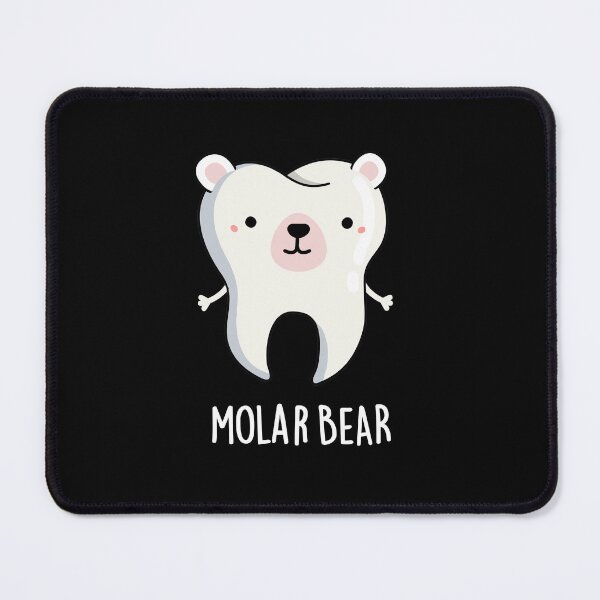 Item preview, Molar Bear Funny Tooth Puns (Dark BG) designed and sold by punnybone.