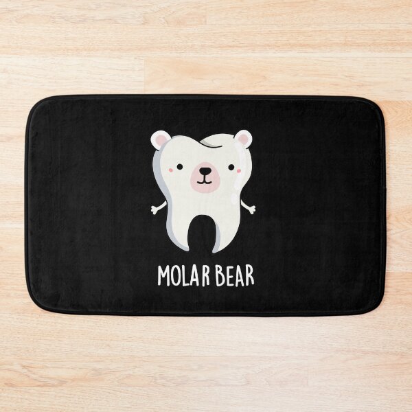 Item preview, Molar Bear Funny Tooth Puns (Dark BG) designed and sold by punnybone.