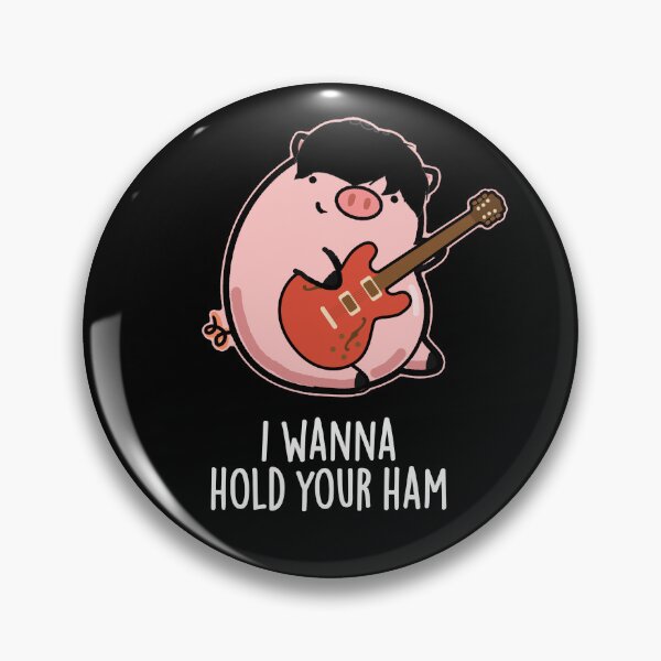 Item preview, I Wanna Hold Your Ham Funny Pig Puns (Dark BG) designed and sold by punnybone.