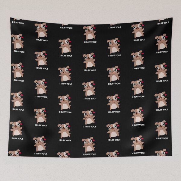 Item preview, I Ruff You Funny Dog Puns (Dark BG) designed and sold by punnybone.