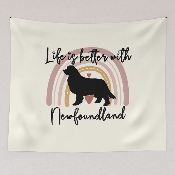Item preview, Newfoundland Dog Rainbow Aesthetic Boho designed and sold by rafaeltto.