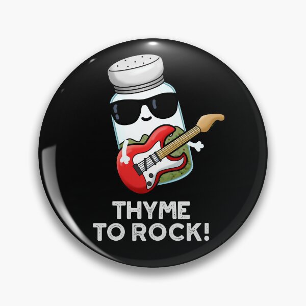 Item preview, Thyme To Rock Funny Herb Puns (Dark BG) designed and sold by punnybone.