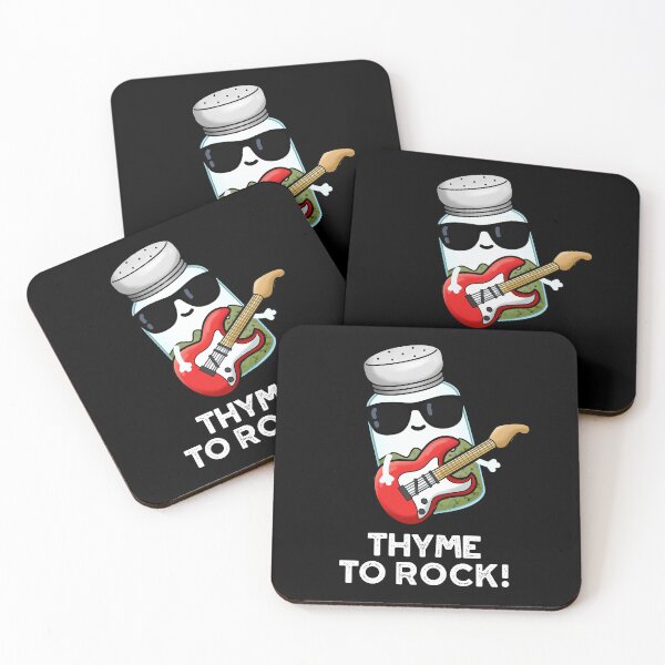 Item preview, Thyme To Rock Funny Herb Puns (Dark BG) designed and sold by punnybone.