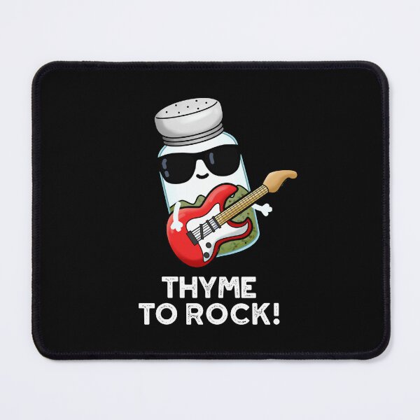 Item preview, Thyme To Rock Funny Herb Puns (Dark BG) designed and sold by punnybone.