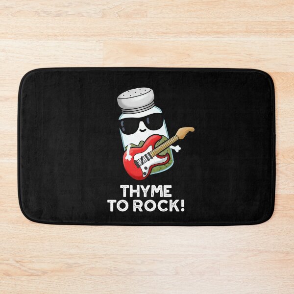 Item preview, Thyme To Rock Funny Herb Puns (Dark BG) designed and sold by punnybone.