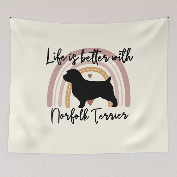 Item preview, Norfolk Terrier Dog Rainbow Aesthetic Boho designed and sold by rafaeltto.