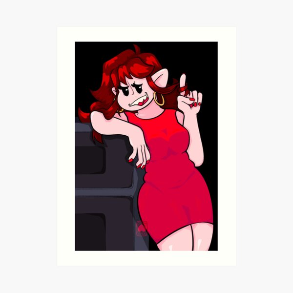 "fnf girlfriend & boombox" Art Print for Sale by PhantomSpade81 Redbubble