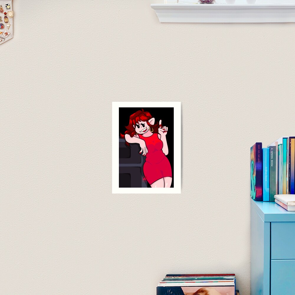 "fnf girlfriend & boombox" Art Print for Sale by PhantomSpade81 Redbubble