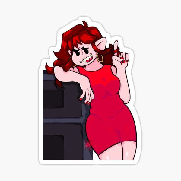 "fnf girlfriend & boombox" Sticker for Sale by PhantomSpade81 Redbubble