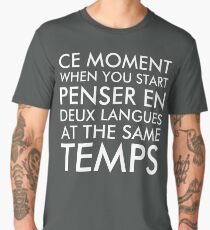 Thinking in French and English Men's Premium T-Shirt