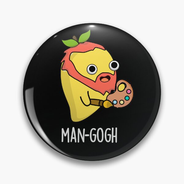 Item preview, Man-gogh Funny Artist Mango Puns (Dark BG) designed and sold by punnybone.
