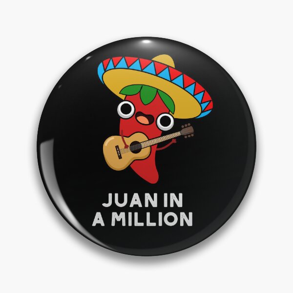 Item preview, Juan In A Million Funny Mexican Chilli Puns (Dark BG) designed and sold by punnybone.