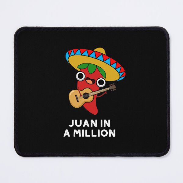 Item preview, Juan In A Million Funny Mexican Chilli Puns (Dark BG) designed and sold by punnybone.