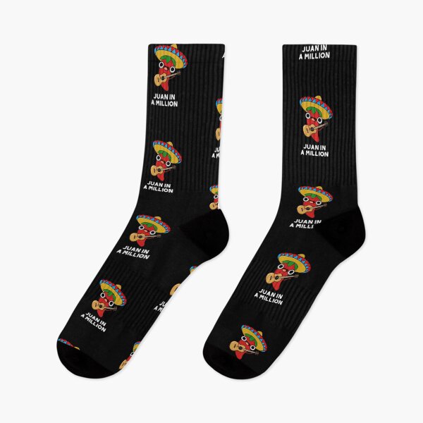 Item preview, Juan In A Million Funny Mexican Chilli Puns (Dark BG) designed and sold by punnybone.