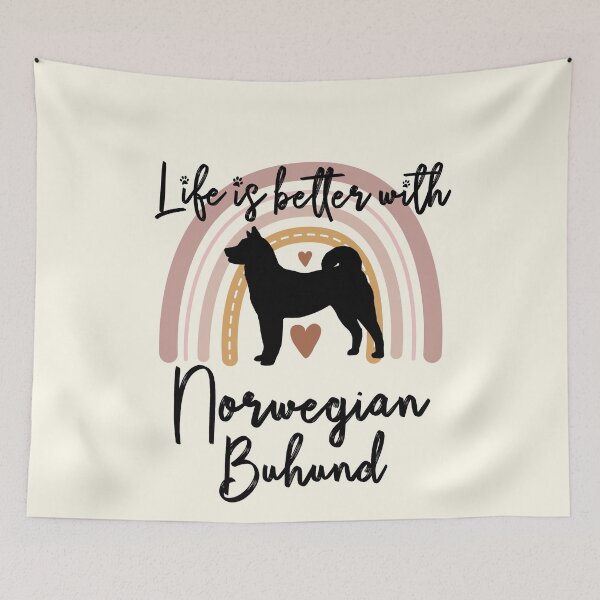 Item preview, Norwegian Buhund Dog Rainbow Aesthetic Boho designed and sold by rafaeltto.