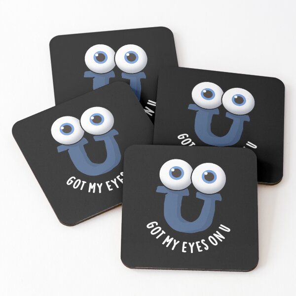 Item preview, Got My Eyes On U Funny Alphabet Puns (Dark BG) designed and sold by punnybone.