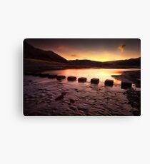 Sunrise at Three Cliffs Bay Canvas Print