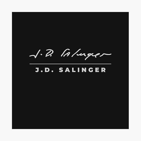 Item preview, J.D. Salinger signature t-shirt designed and sold by CMYKStudio.