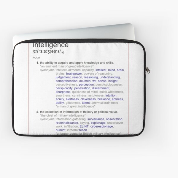 What intelligence means ? Laptop Sleeve