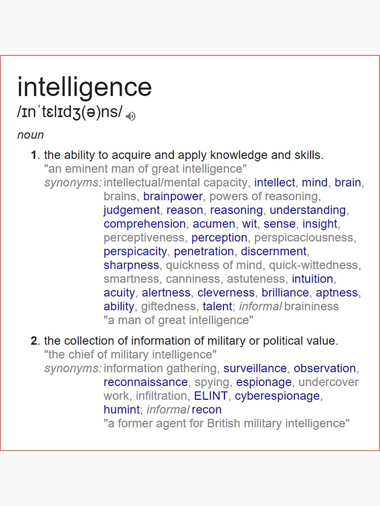 What intelligence means ? by santoshputhran
