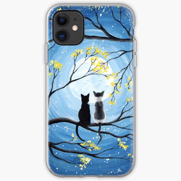 Cats Full Moon iPhone Soft Case