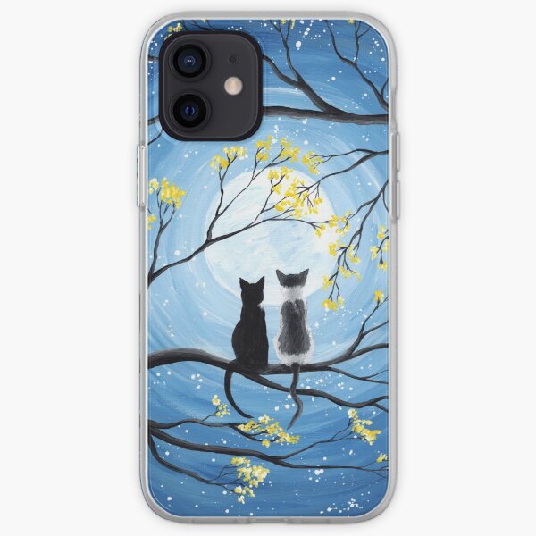 Cats Full Moon iPhone Soft Case